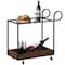 Vintiquewise Metal Wine Bar Serving Cart with Rolling Wheels and Handles for Dining, Living room or Entryway QI004277 - alternate 1